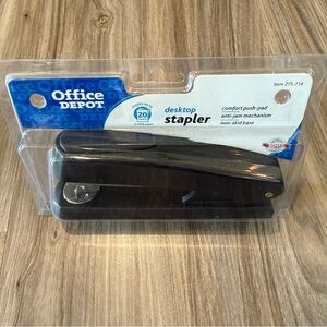 NWT Office Depot Black Desktop Stapler